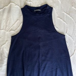 Soprano navy ribbed dress